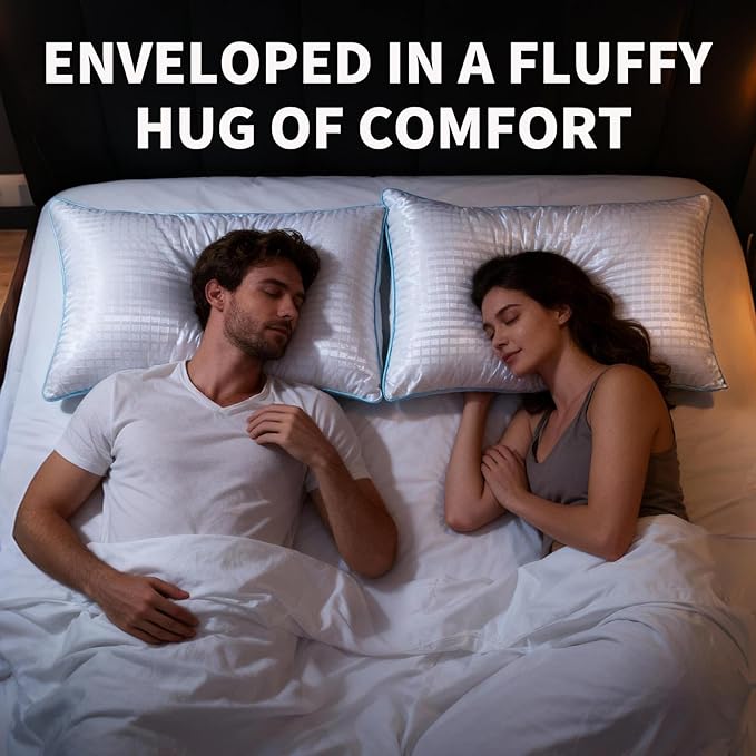 Set 2 Almohadas Queen Fibra de Poliéster Ajustables miniatura 2