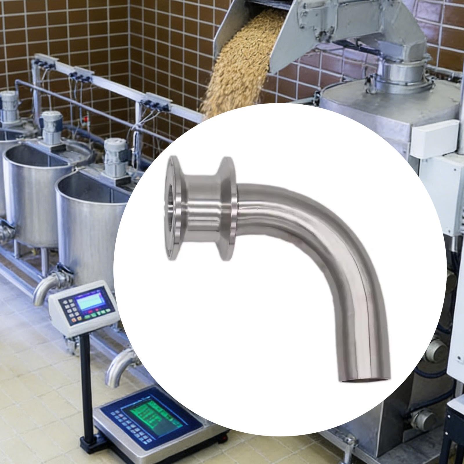 Gralara Tubo di Raccolta Da 1"/1,5" in Acciaio Inossidabile, Compatto, Multiuso, Robusto, Accessorio per Fermentatore per Bollitore di Ricamb