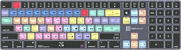 لوحة المفاتيح المنطقية TITAN لوحة المفاتيح اللاسلكية ذات الإضاءة الخلفية لبرنامج Adobe Premiere Pro - Mac