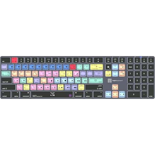 Logickeyboard Titan Wireless Backlit Keyboard for Adobe Premiere Pro - Mac