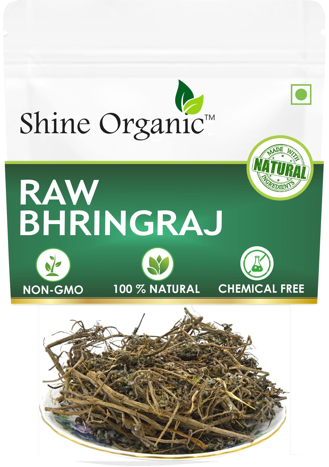 Shine Organic Amla Reetha Shikakai, Bhringraj and Hibiscus Powder for Hair Growth (Pack of 5, 50g each, Total 250g Pack) 1
