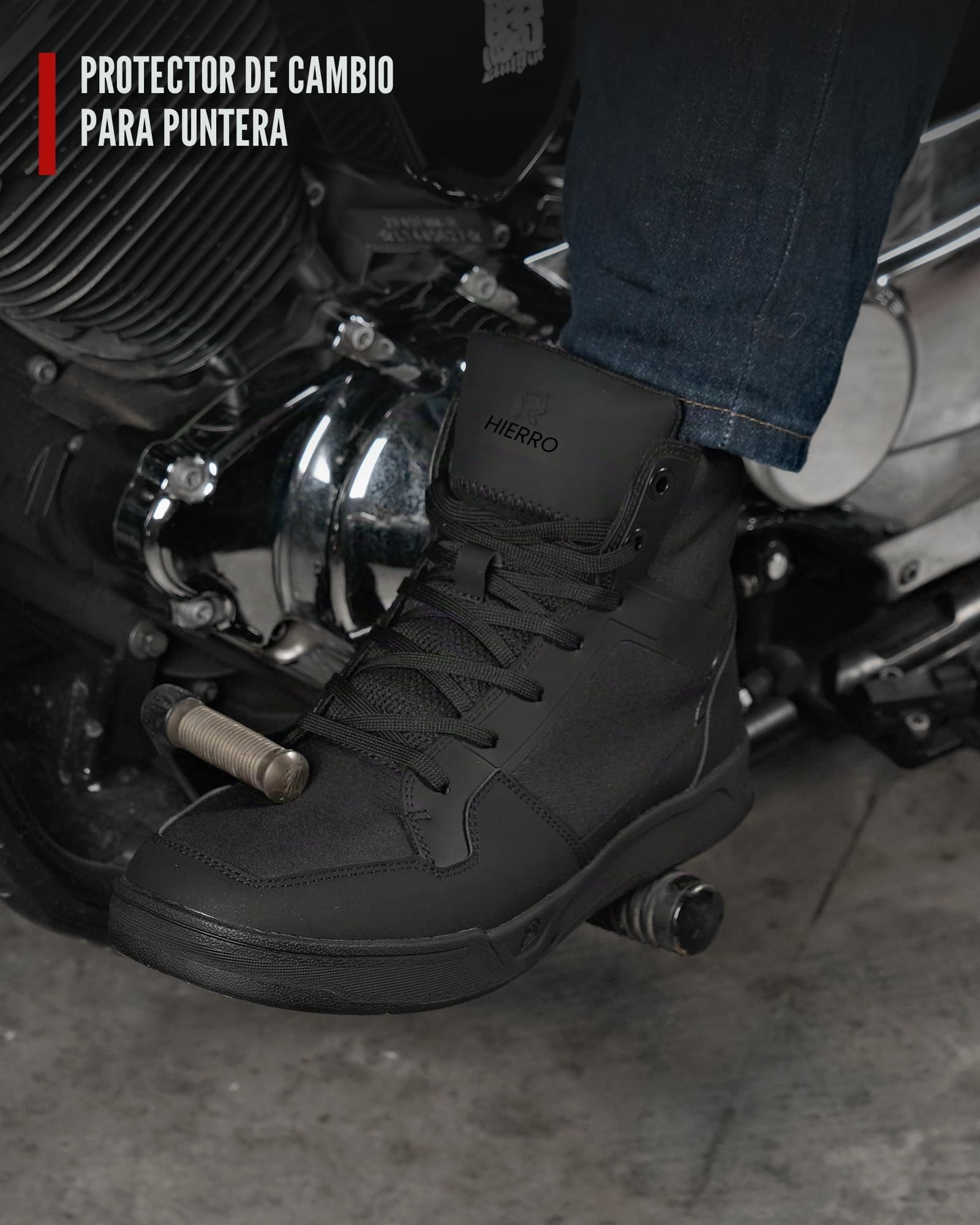 IRON JIA'S Botas Moto Hombre Todas Las Estaciones Impermeables Antideslizantes Transpirables Modernas y Cómodas Negro