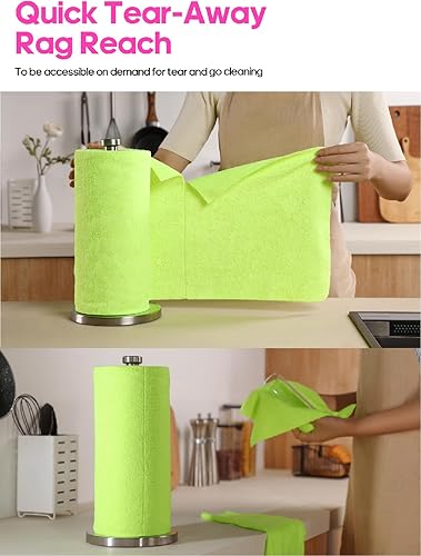 Miniatura 2 de itanso Tear-A-Rag Roll - Paquete de 50 paños de limpieza de microfibra de 12 x 12 pulgadas, toallas reutilizables para el hogar, auto y tienda