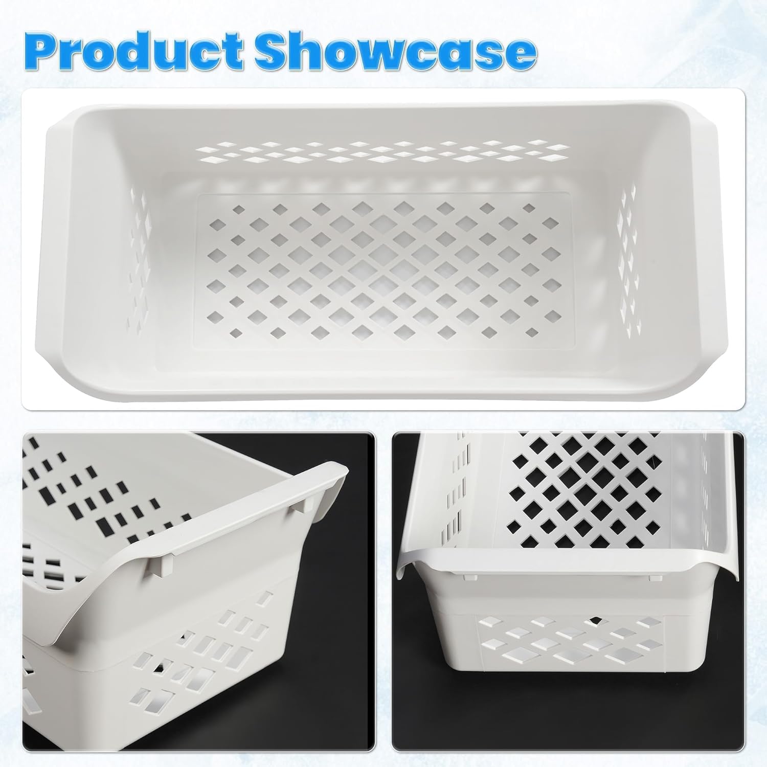 KUAFU 2 X 5304512718 24.5" Storage Basket Compatible with Frigidaire Chest Freezer Organizer Bins Storage Accessory