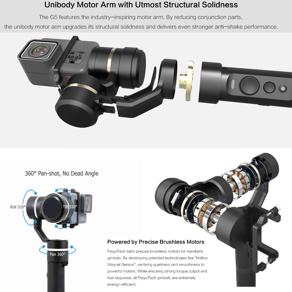 Handheld Gimbal, Feiyu Tech G5 3-Axis Camera stabilizer for Gopro Handheld Gimbal, Feiyu Tech G5 3-Axis Camera stabilizer for Gopro