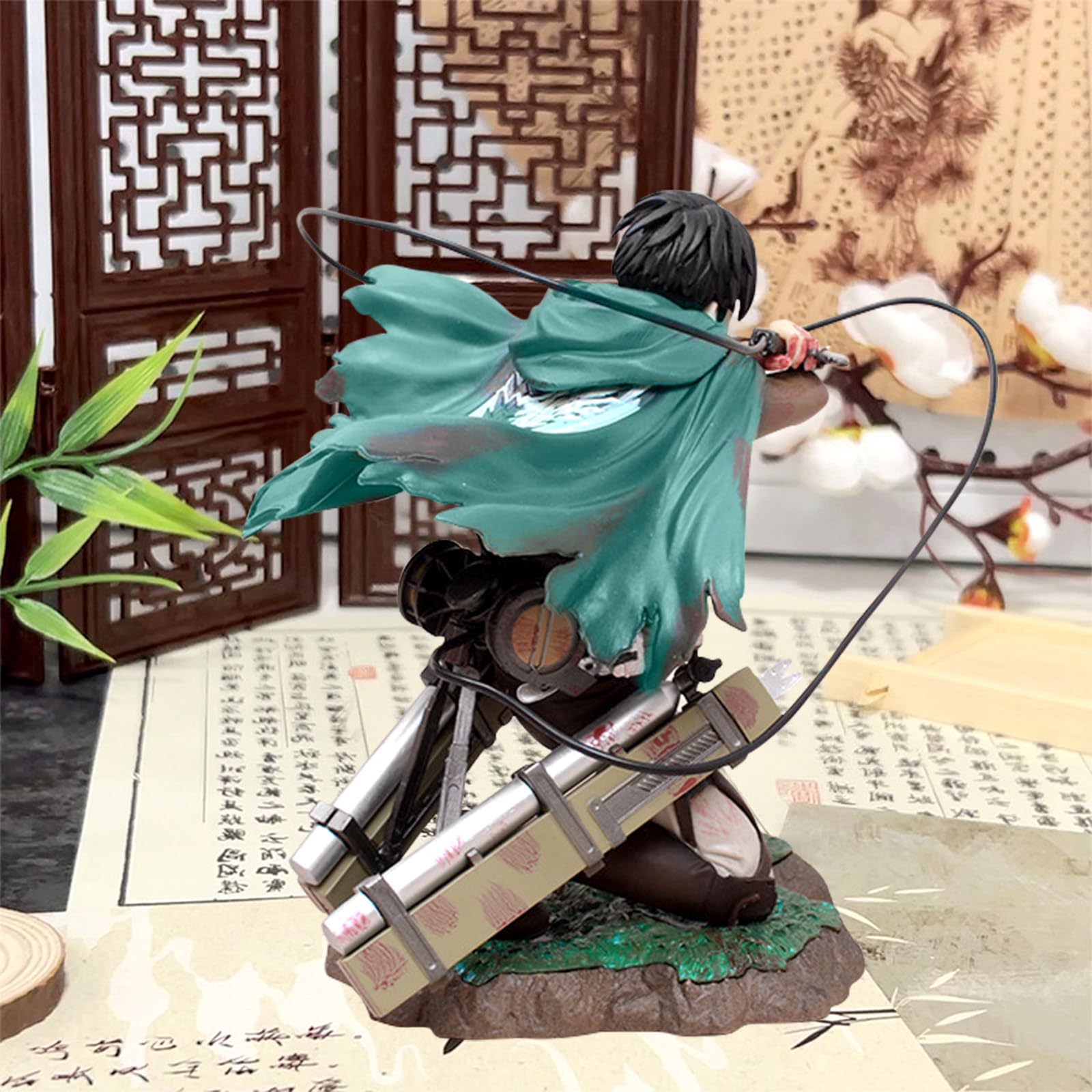 Estatua De Levi Ackerman, Adornos Levi Ackerman, Estatua De Decoración De Oficina De Personaje De Anime, Modelo Scout de PVC, Decoración De Oficina Para Los Fans