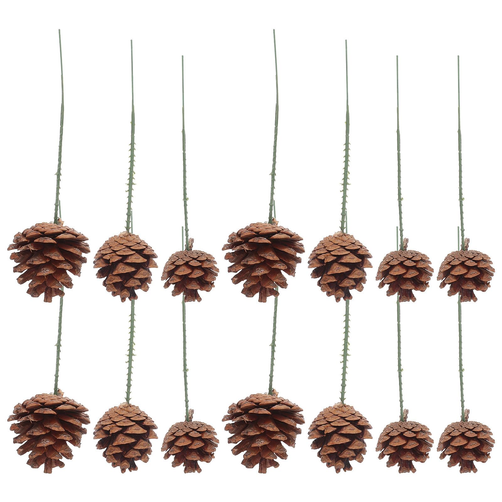 Housoutil 30 Unidades Ramas de Piña Naturales Varas de Madera para Arreglo Floral Navideño, Adorno Rústico Estable y Fácil de Almacenar para Manualidades
