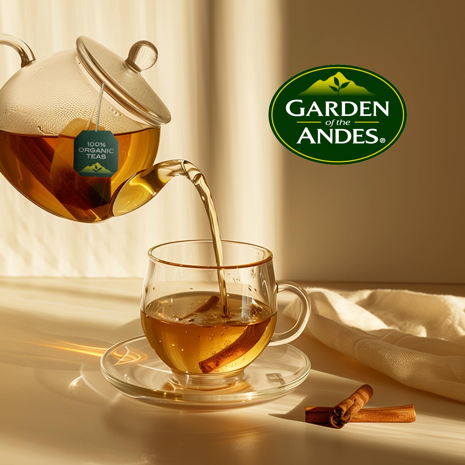 Garden of the Andes - Organic Ceylon Black Tea - 20 Tea Bags per Box, Pack of 6 (120 Tea Bags) - Estate-Grown Single-Origin - Robust Aromatic Flavor, Traceable Farm-to-Cup
