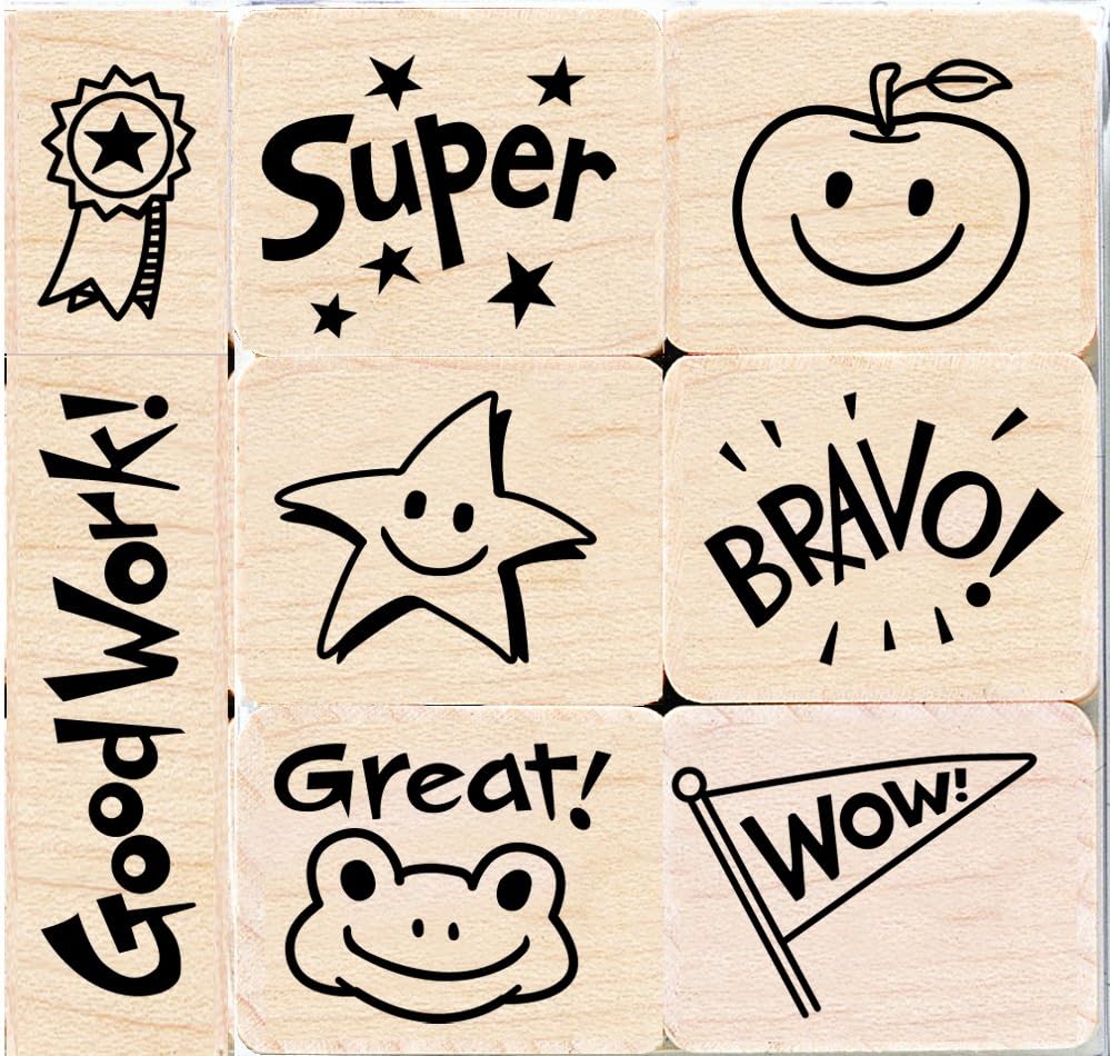 Hero Arts LL599 Wood Sets, Bravo for Teacher