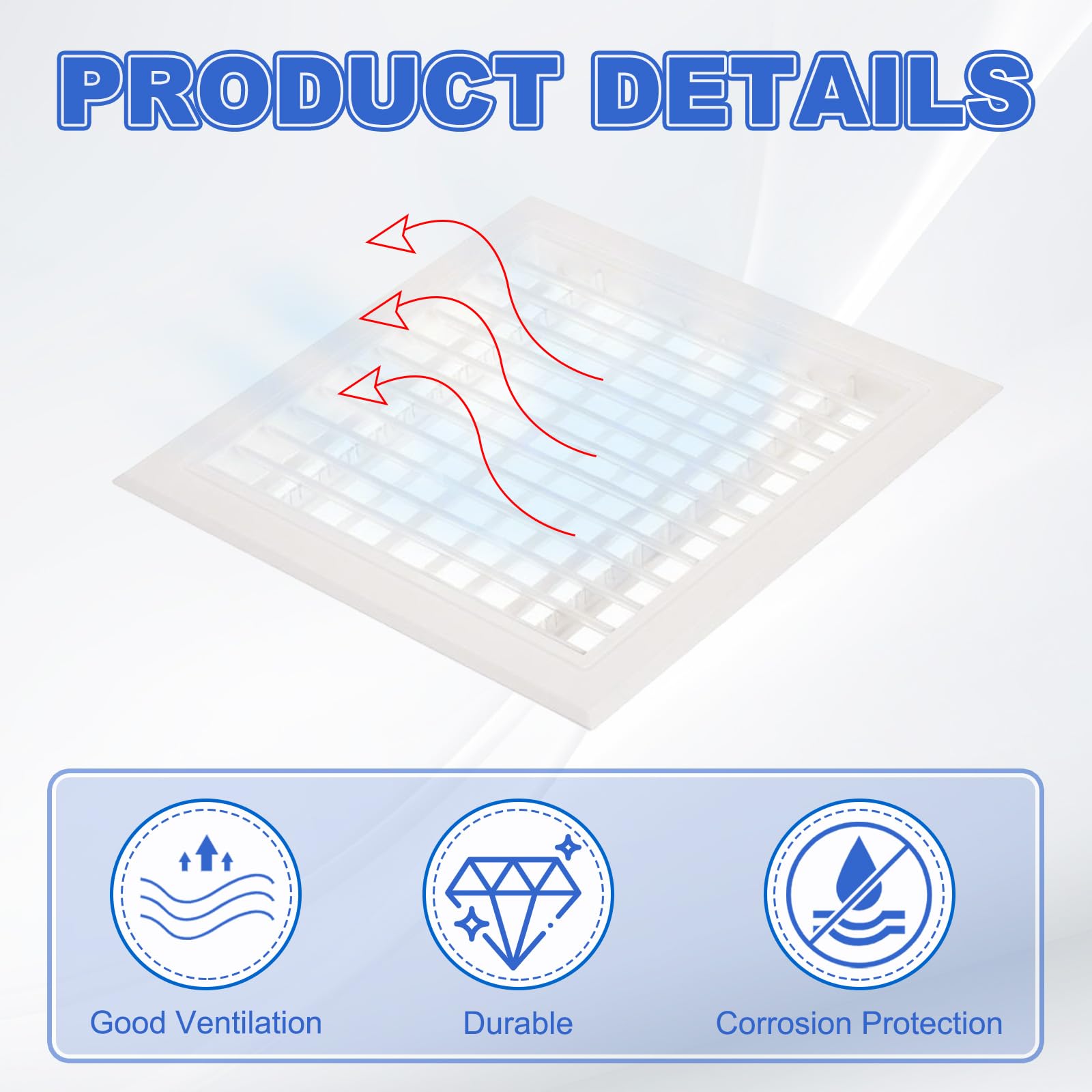 PATIKIL 12x12 Inch Plastic Ventilation Grille - Image 4