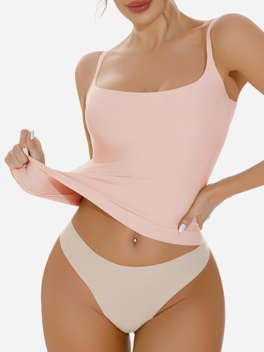 Artdear Women's Square Neck Tank Top Basic Spaghetti Straps Camisole Sexy Summer Cami Crop Tops Air Touch Fabric - Image 2