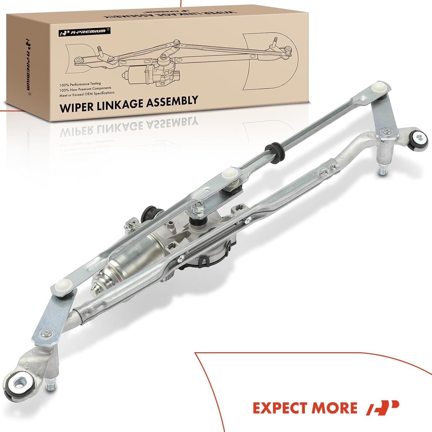 A-Premium Front Windshield Wiper Motor and Linkage Assembly Compatible with Lexus IS250, IS350, 2006-2015