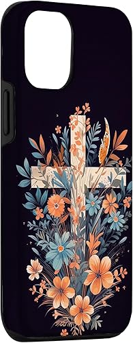 Miniatura 3 de Funda para iPhone 1212 Pro Boho Floral Cristiano Cruz Jesús Dios Flor Salvaje Mujer