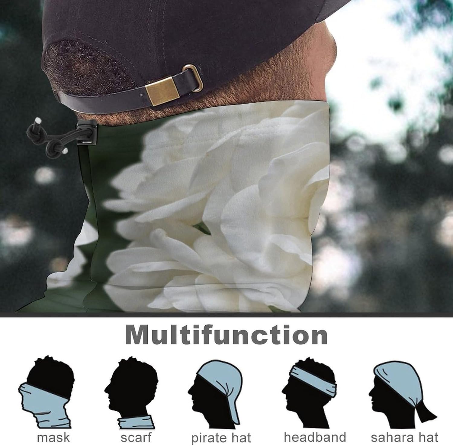 Snow Clusters Hold Fragrance. Neck Gaiter Face Mask for Men And Women Breathable Dustproof Face Cover Scarf for Outdoor Sports Sun Protection Bandana for Fishing Hiking