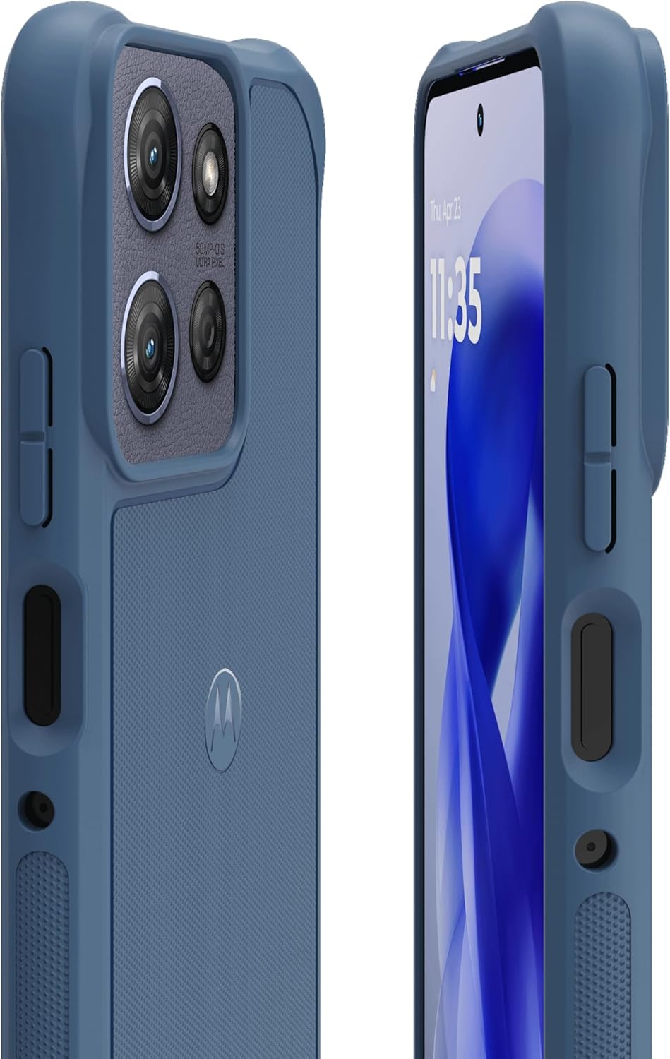 Motorola Moto G Power (2025/2026) Rugged Protective Case- Dusk Blue - Precision fit,Military Grade Shock Absorbing Cover for Enhanced Phone Grip, Drop Protection