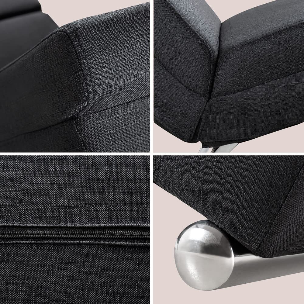 Casaria Méridienne London Chaise de Relaxation Chaise Longue d'intérieur Design Fauteuil Relax Salon Anthracite