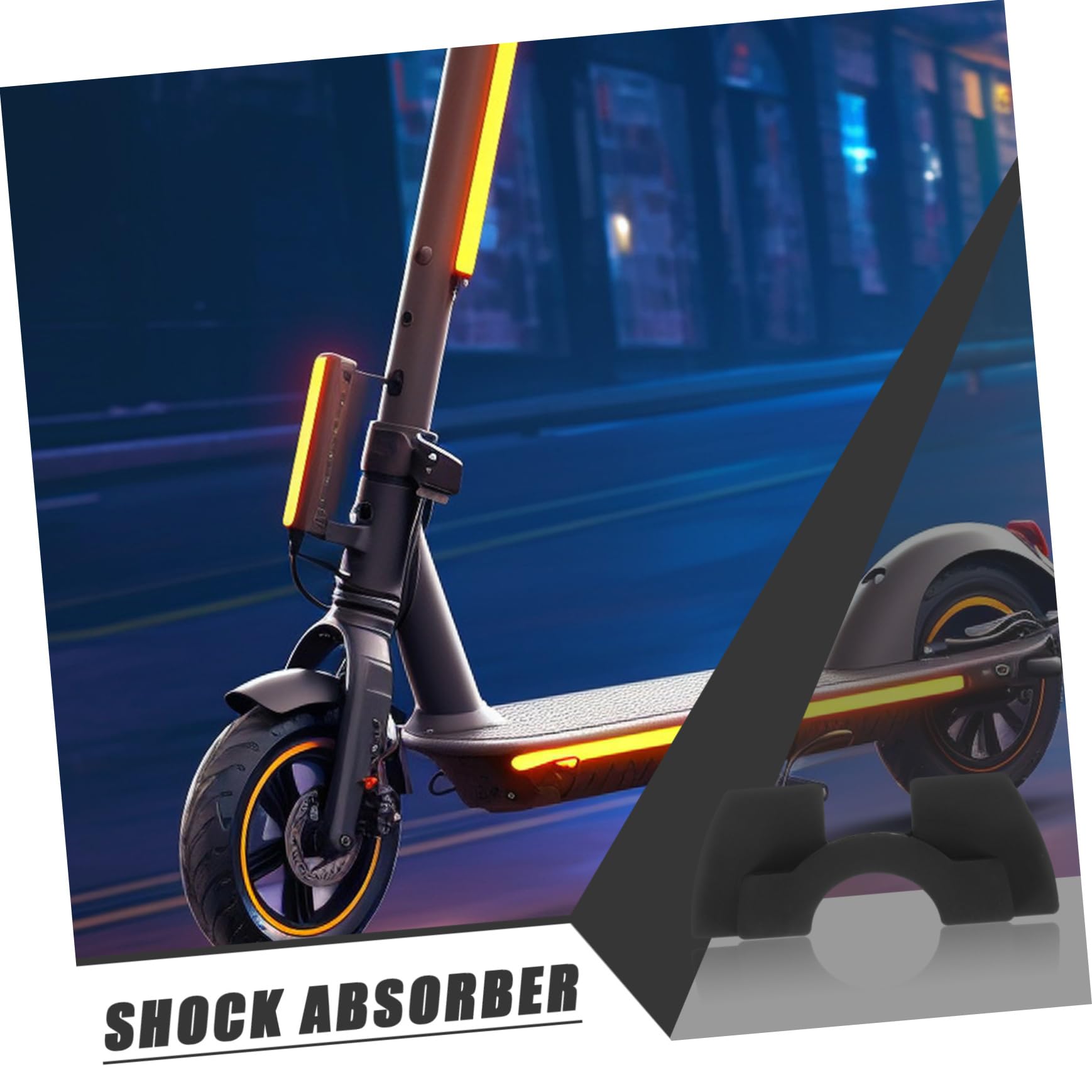 Toyvian Almohadilla Amortiguadora de Goma para Patinete Eléctrico Compatible Absorción de Impactos