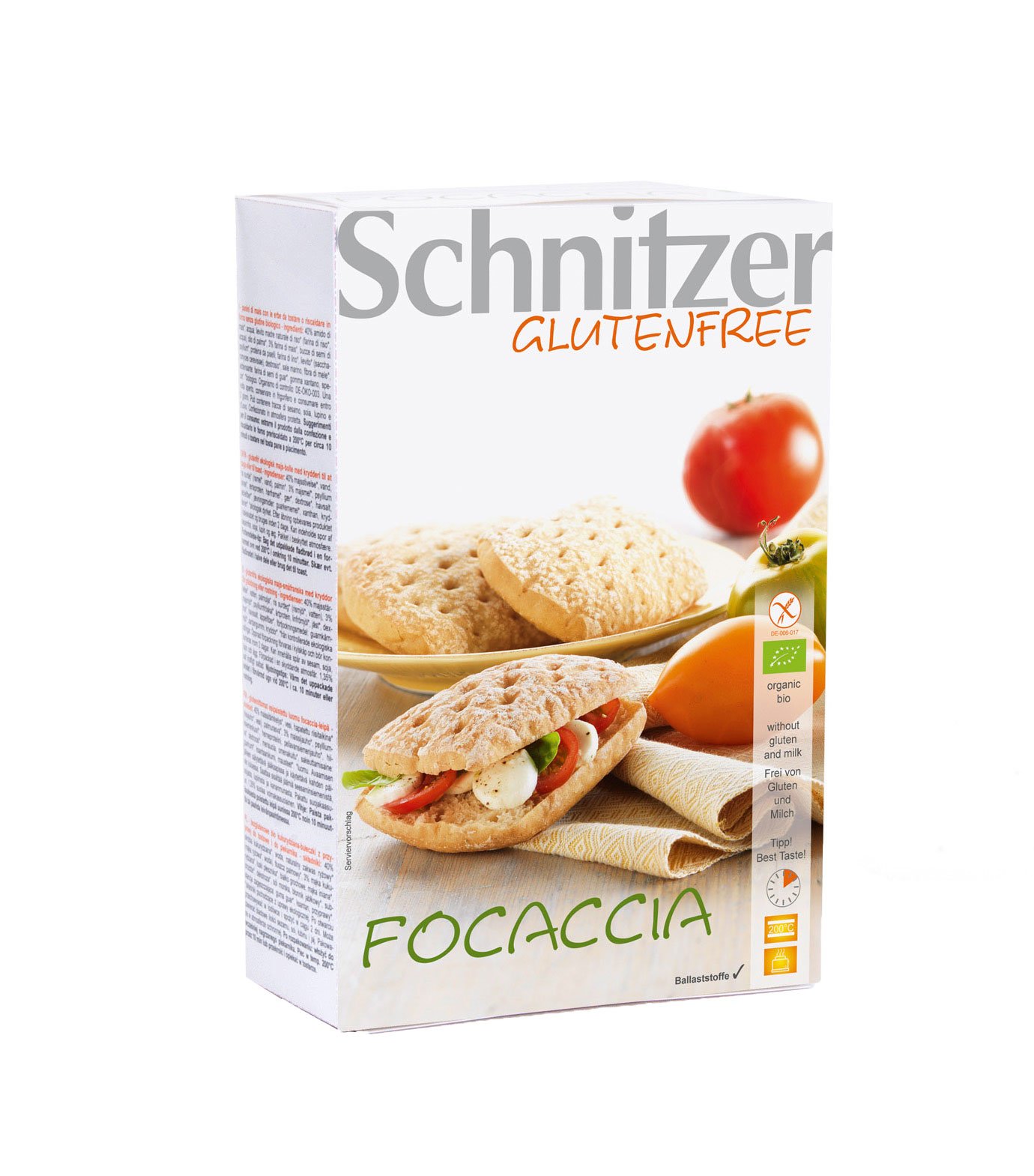 Schnitzer Bio Focaccia, glutenfrei, 6er Pack (6 x 220 g)