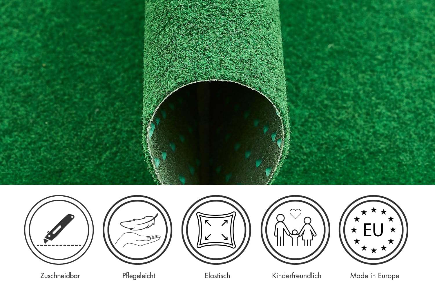 andiamo Alfombra de césped artificial Field con puntos – Césped artificial para exterior para uso como suelo de balcón o alfombra de exterior, resistente a la intemperie y se puede cortar, 200 x 500