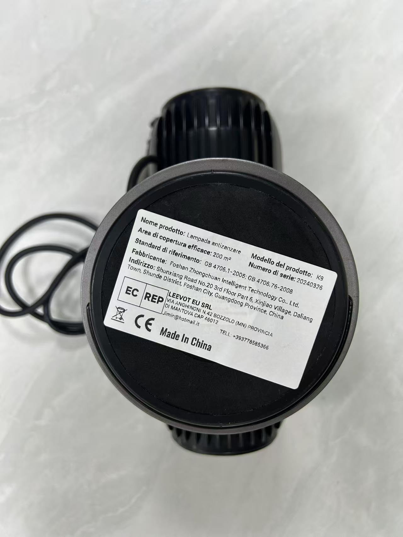LEEVOT Lampada Antizanzare Elettrica 2000V 20W, Zanzariera Elettrica da Esterno/Ammazza Zanzare Elettrico 360°, Copertura 1000m² per Interni Camera/Esterno Giardino, Hotel, Ufficio