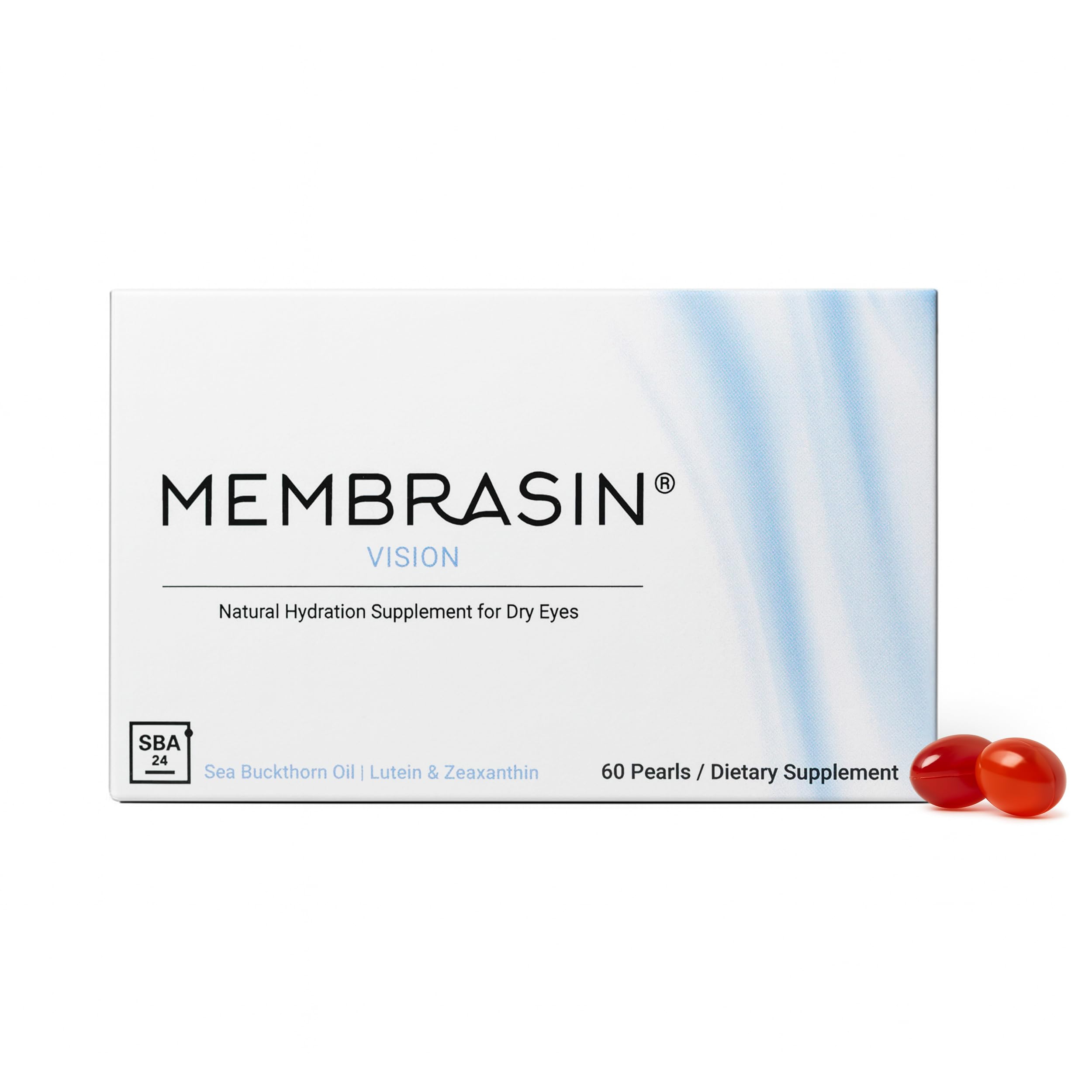 Membrasin Vision Supplement – Omega 3-6-7-9 with Sea Buckthorn Oil, Lutein & Zeaxanthin – Eye Hydration, Blue Light & Macular Support – Vegan Softgels – 60 Count