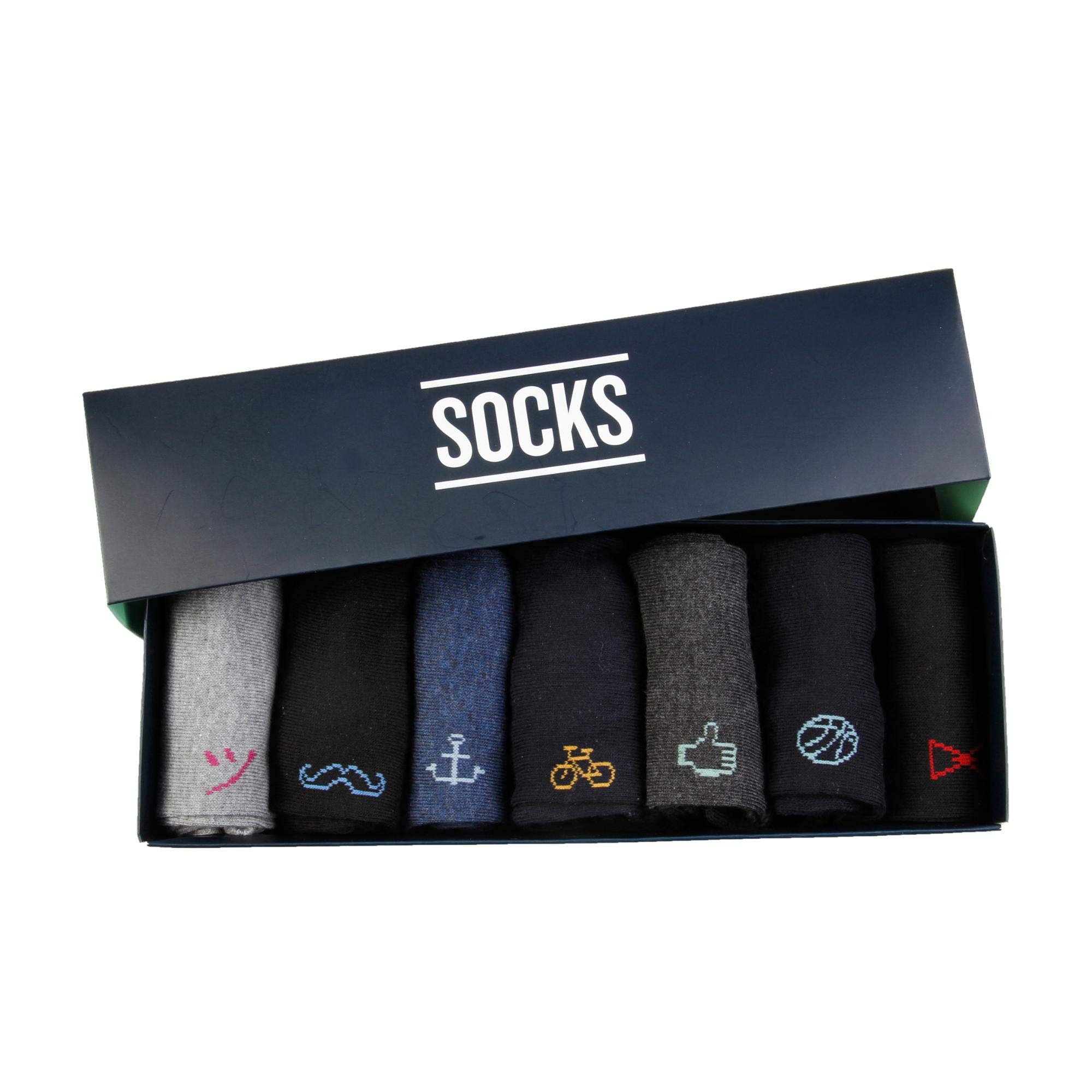 TOM TAILOR Calcetines – 7 calcetines de algodón para el día a día y el tiempo libre – Calcetines sencillos para hombre con ayuda de clasificación – Talla 39-42 y 43-46