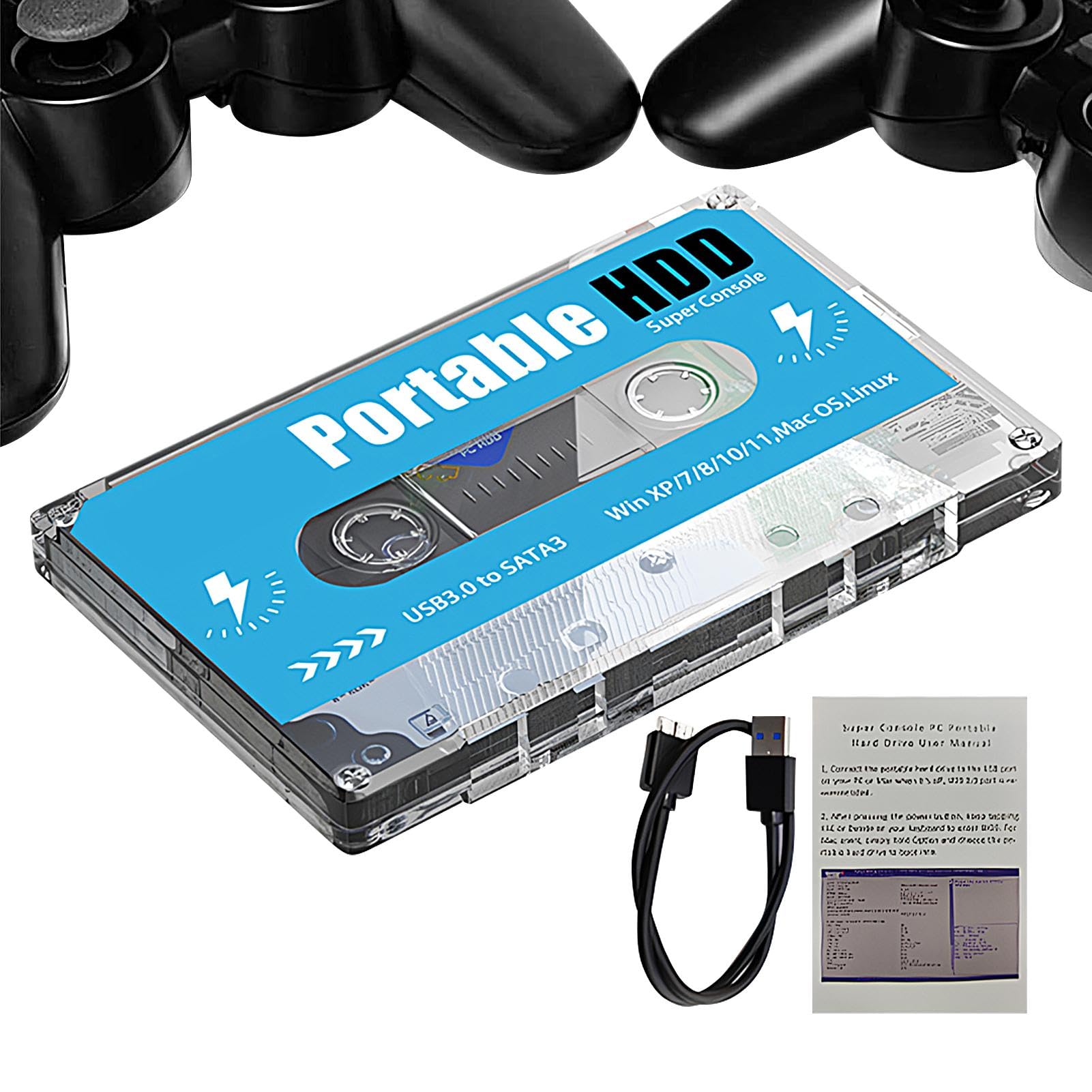 Retro Disk Game Console, Plug and Play Video Game System, 70 Classic Emulators, 60000+ Games, 4K Output, Entertainment Console for Game Stick for Family Fun