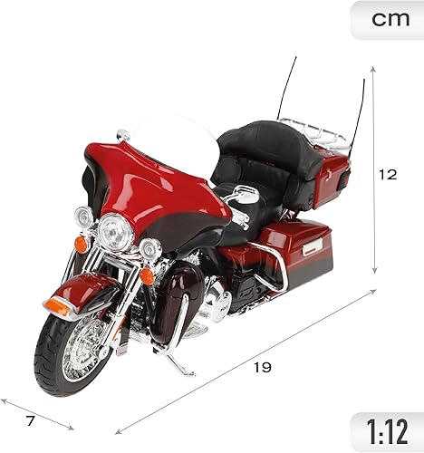 Miniatura 4 de Motocicleta Harley Davidson FLHTK Electra Glide modelo 2013, roja, versión ultralimitada, 1/12 de Maisto 32323.