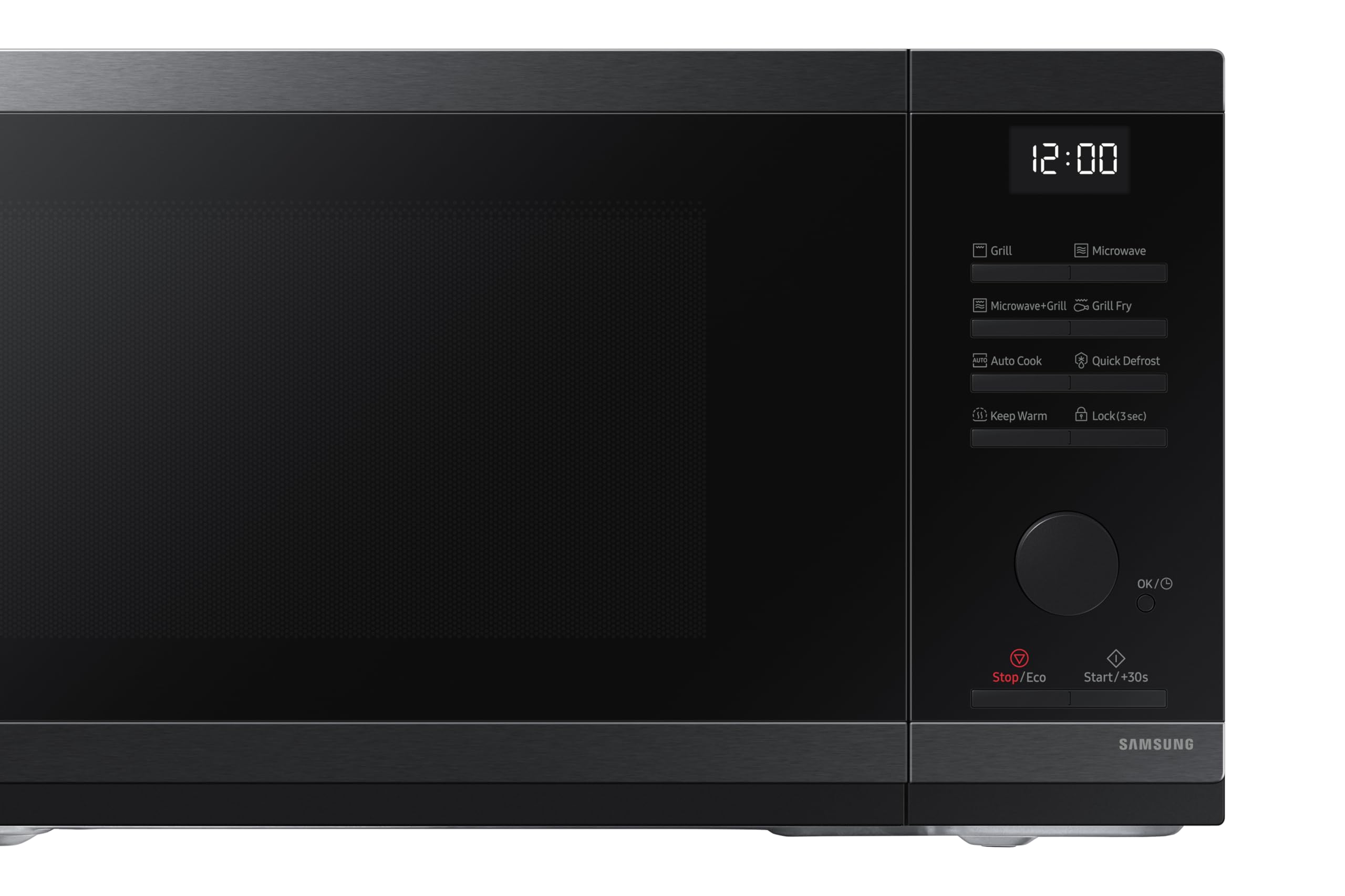 Microondas con Grill Samsung 23L 800W Modo Eco, Auto Cook Negro MG23DG4524CGE1