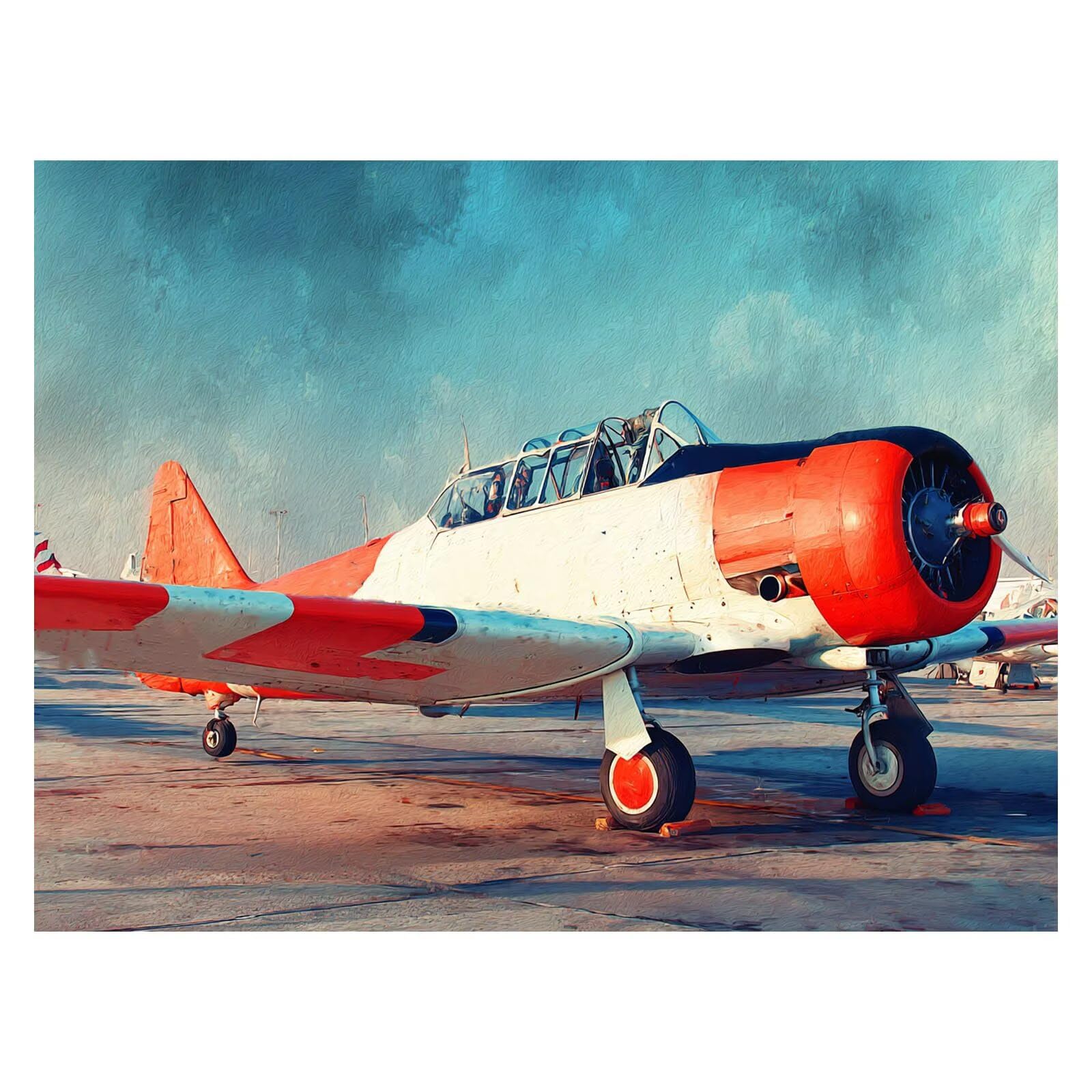 Malarstwo Numero Dorośli Lotnisko Płótno Kolorowy Obraz 95x70cm ZSHS-0601