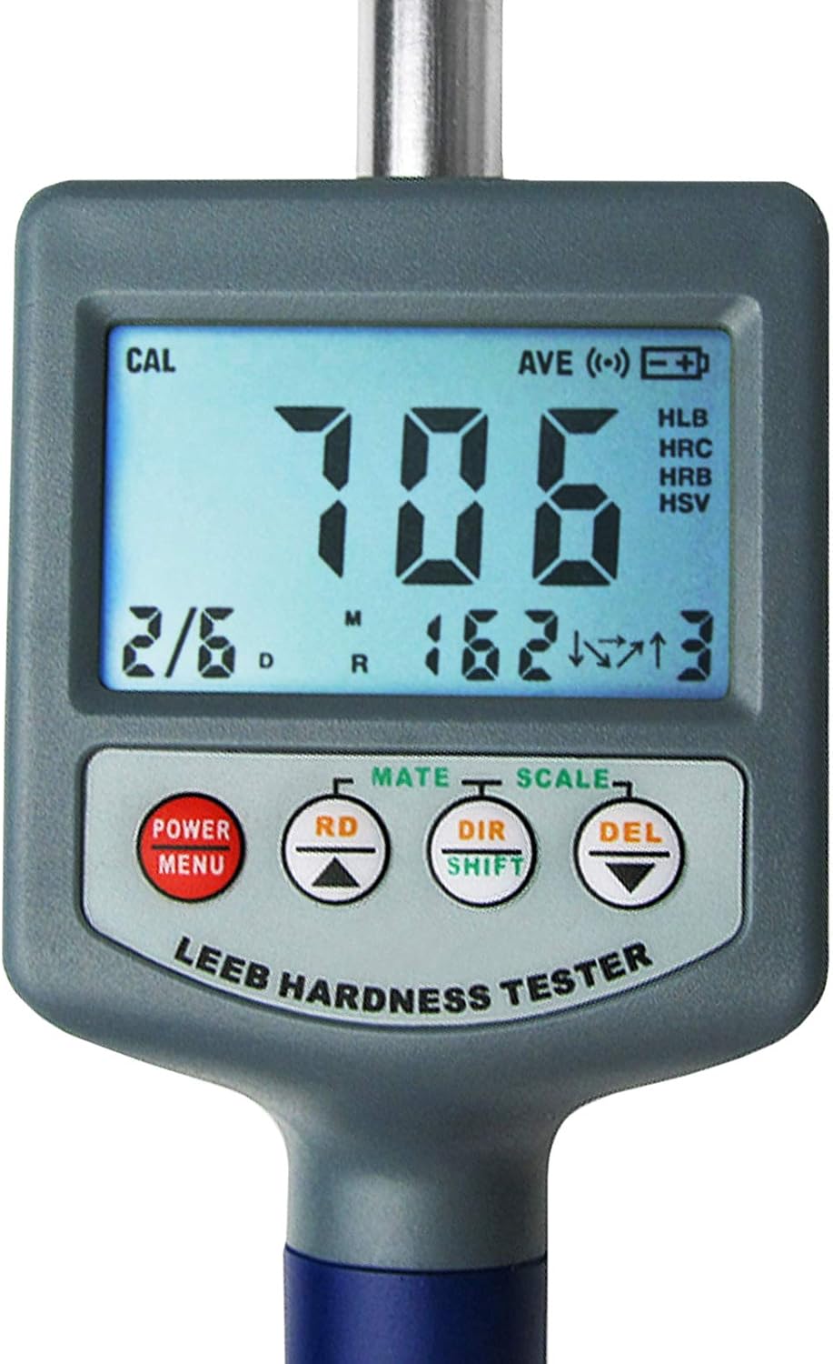 Instruments Portable Digital Rebound Leeb Hardness Tester Gauge MeterSB Cable with 2.5mm Diameter Jack and RS232 CD Software