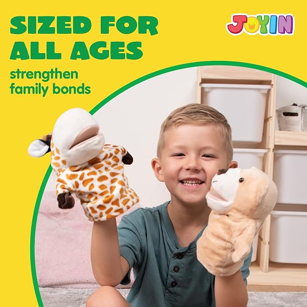 JOYIN 6 Pièces Marionette à Main pour Enfant, Marionnettes à Main en Peluche de Luxe Théâtre de poupées, Jeu de Rôle, Cadeau de fête pour Enfants, Sac de Fête, Enfants, Filles, Garçons - 5