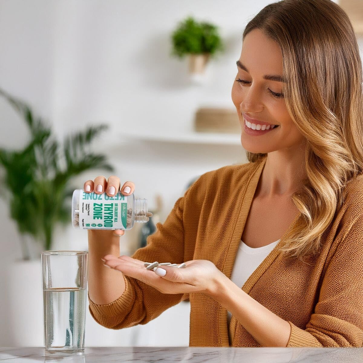 Dr. Colbert, MD Thyroid Zone | by Divine Health | Iodine | Zinc | Selenium | Schisandra | KSM-66 Ashwagandha | Organic Kelp | Bladderwrack | Vitamins A | D3 | B12 | 30 Day Supply | 90 Veggie Capsules