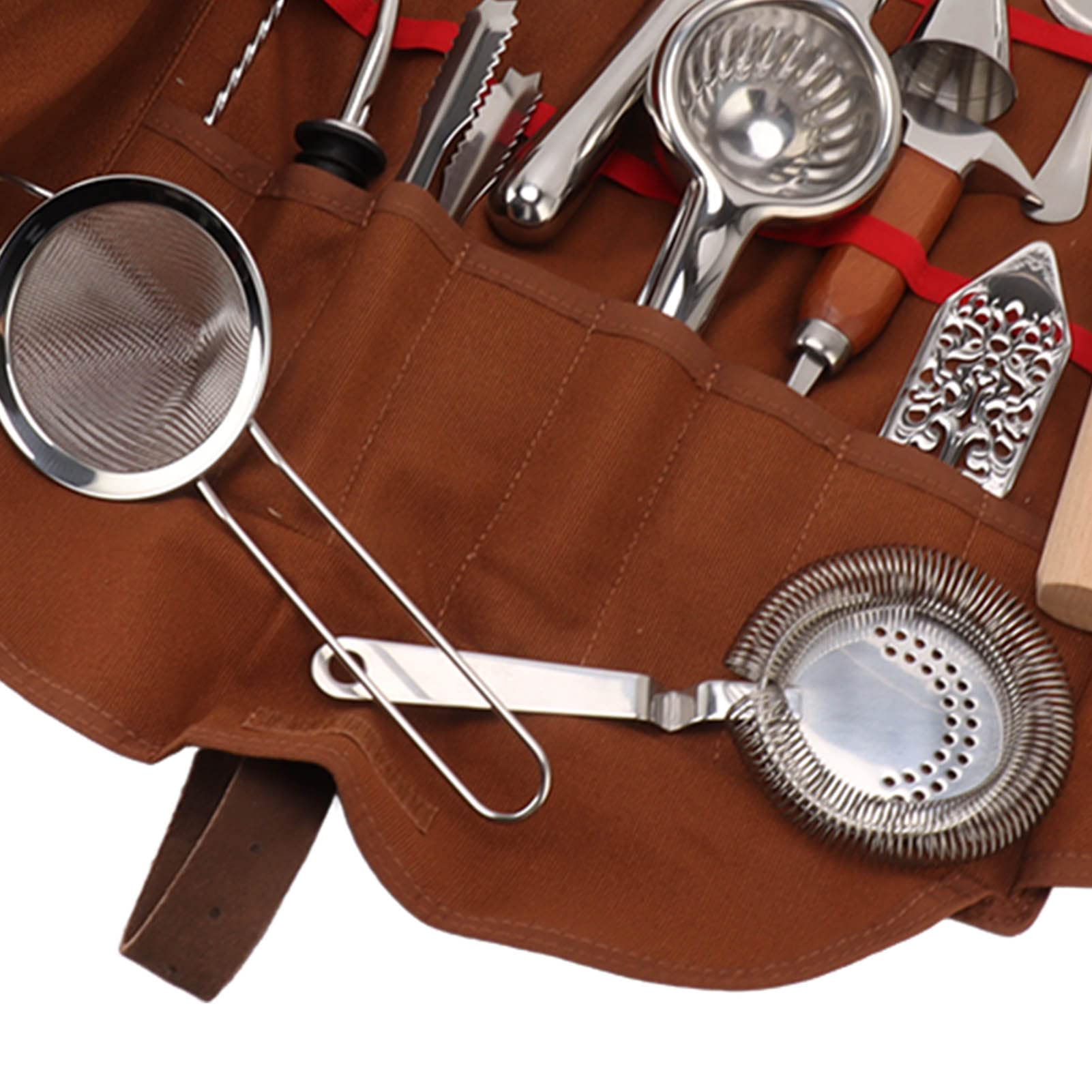 Kit de coctelera mezcladora de cócteles, Kit de coctelería de Acero Inoxidable de 18 Piezas con Bolsa de Almacenamiento, para Bar y Uso doméstico, diseño Lavable y
