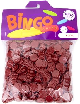 Royal Bingo Supplies 1000-pack of Solid Opaque 3/4-inch Bingo Chips, Great for Classroom Counting and Math Activities