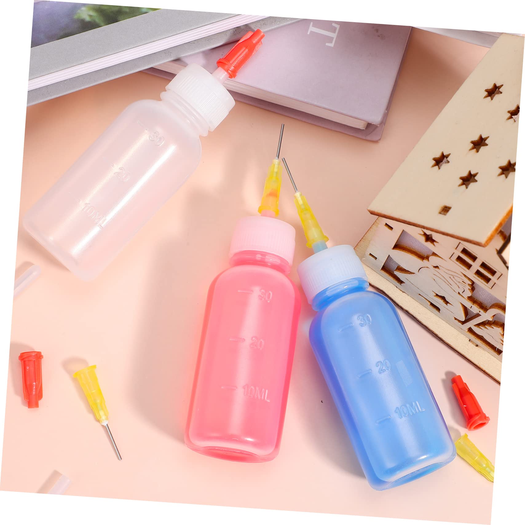 ERINGOGO Fine Tip Glue Applicator Bottle Set Squeeze Bottle Scale 30ml for Precision Dosing