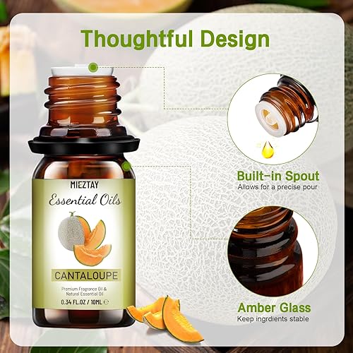 Miniatura 3 de Aceites esenciales de fruta de melón  Aceite de fragancia para difusores, fabricación de velas y jabón, aceite de aromaterapia prémium con aroma