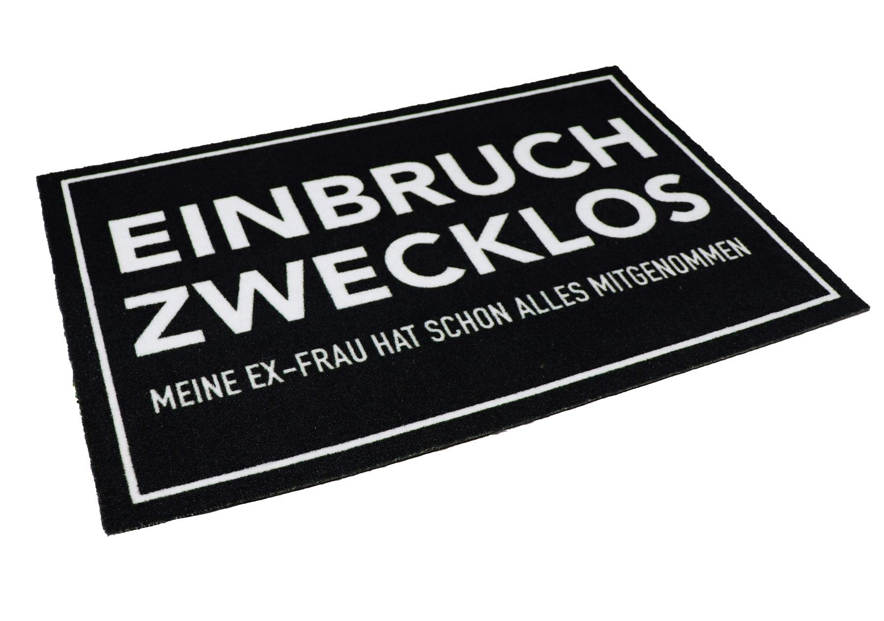 Close Up Einbruch zwecklos Fußmatte Meine Ex-Frau hat alles, Black, 40 x 60 cm (Rectangular) - Image 3