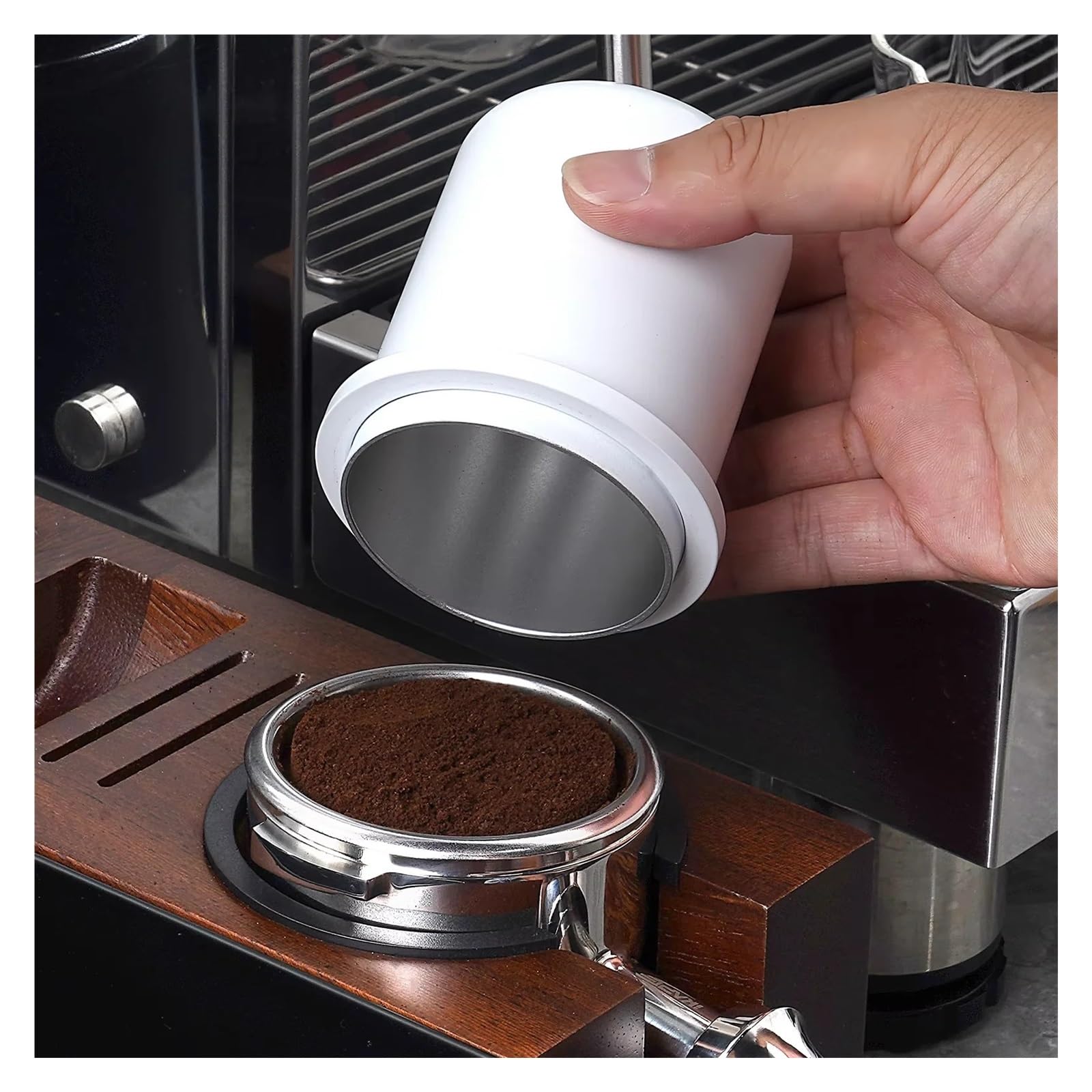 Espresso-Dosierbecher, Kompatibel Mit Allen 51–58 Mm Siebträgern, Espresso-Kaffeezubehör, Aus Aluminium(Black 51-54mm)