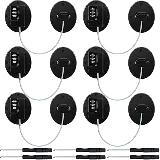 6 Pcs Cabinet Locks with Combination Fridge Lock Combo Child Safety Combination Lock with 6 Screwdrivers Refrigerator Lock Child Proof Cabinet for Kids Windows Closets Drawers Refrigerator (Black)