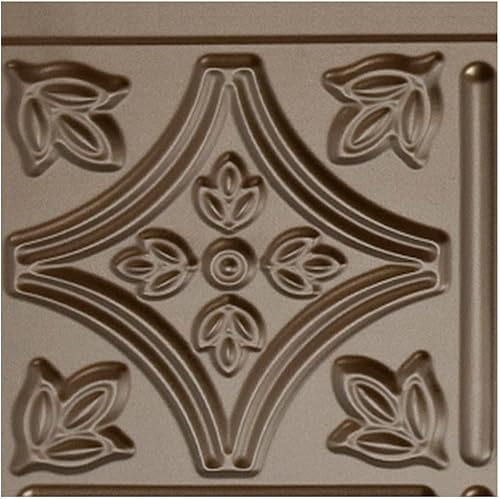 Miniatura 48 de FASÄDE Panel decorativo para salpicaduras de vinilo con estilo tradicional y patrón 1 en ónix cepillado (muestra de 6 x 6 pulgadas)