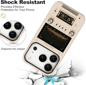 iPhone 18 Pro Max/17 Pro Max用磁気ケース レトロ カセットプレーヤー