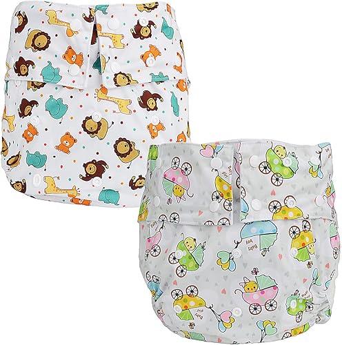 Miniatura 10 de 2 piezas de ropa interior de tela ajustable lavable reutilizable para mujeres y hombres, pañal de tela para adultos, cierre a presión, cintura de 27