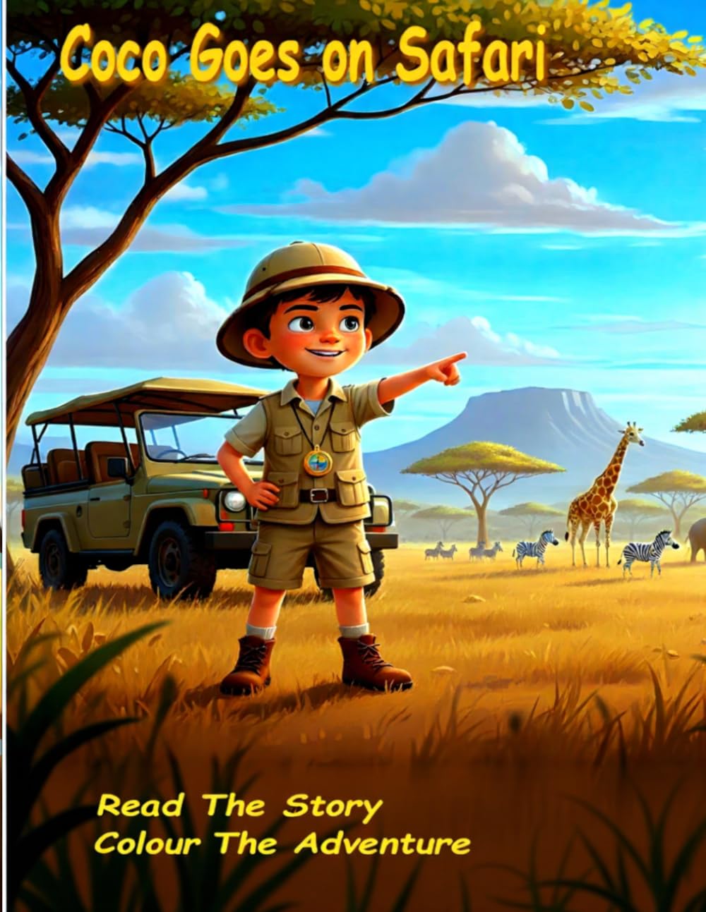 Coco Goes on Safari: A Fun Safari Animal Adventure for Kids Ages 3-7 | Read the Story, Colour the Adventure (Coco the Brave’s Adventures)