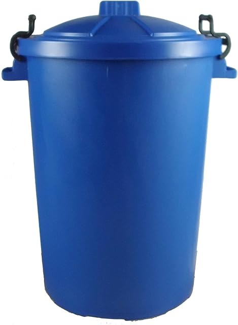 80L/85L - Blue - Litre Plastic Colour Bin Garden Rubbish Waste Dustbin
