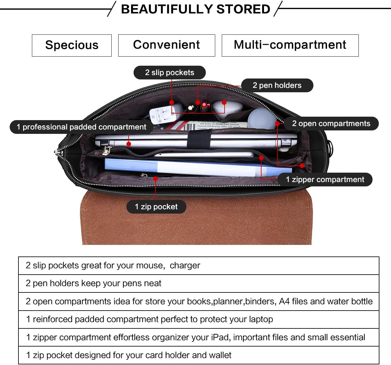 Flash Deals - 50% OFF 15.6 Inch Laptop Briefcase for Women,Classic Black Work Bag Laptop Messenger Bag Satchel Computer Bags,Perfect for Work Business Travel School,black Flash Deals - 80% OFF 15.6 Inch Laptop Briefcase for Women,Classic Black Work Bag Laptop Messenger Bag Satchel Computer Bags,Perfect for Work Business Travel School,black