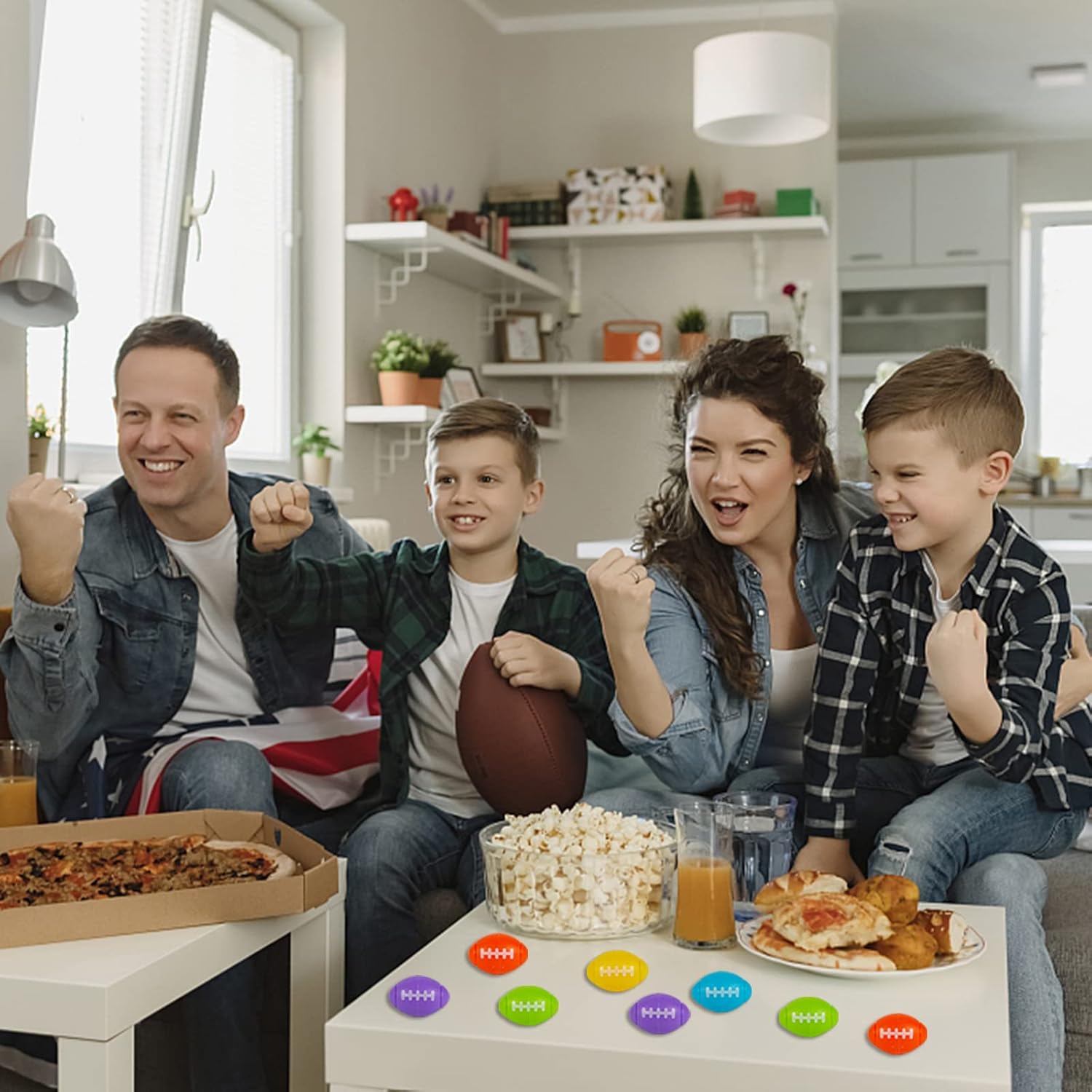 SCIONE 36Pack Football Fidget Spinner Football Party Favors for Kids 4-8 8-12 Goodie Bag Stuffers Treasure Box Toys for Classroom Prizes Return Gifts for Kids Birthday Party Favors - Image 6