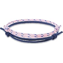 Made by Nami 2 Pcs Braided Rope Bracelet for Men and Women Waterproof & Adjustable Nautical Rope Bracelet Set of 2 Summer and Beach Accessories for Surfers