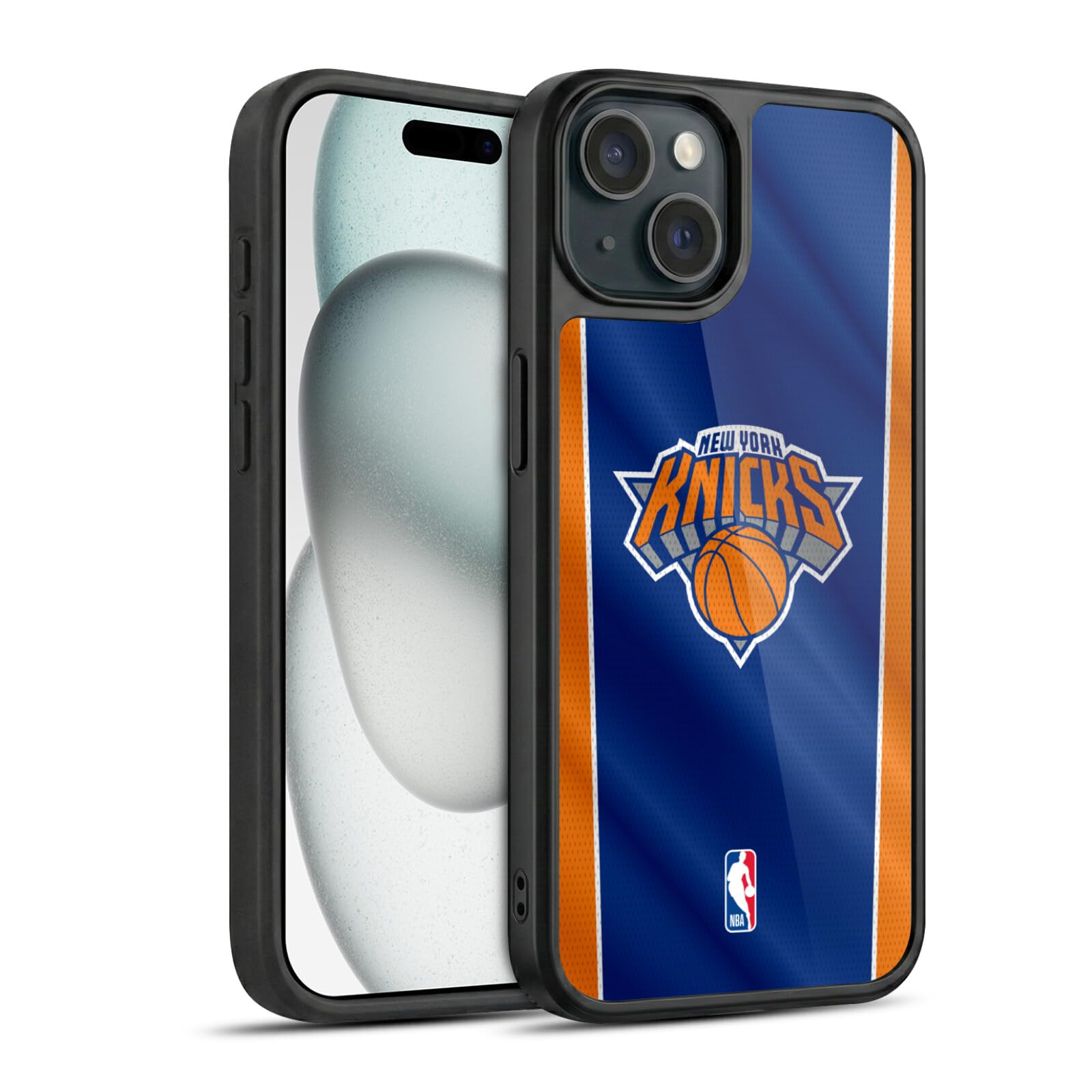 Head Case Designs sous Licence Officielle NBA Bannière Verticale New York Knicks Coque en Gel renforcée [Protection de Qualité Militaire] Compatible avec Apple iPhone 15