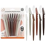 D Dermaplane Razor for Women Face - 18PCS Face Razors for Women - Eyebrow Razor with Precision Cover - Dermaplaning Tool for Face - Face Shaver for Women - Facial Hair Removal for Women - Neutral